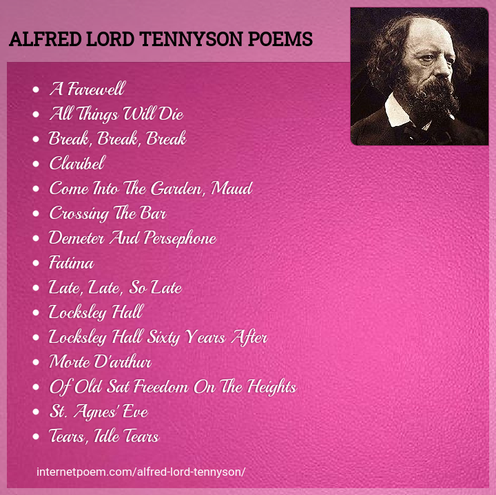 Poems Of Alfred Lord Tennyson Break | Webcas.org