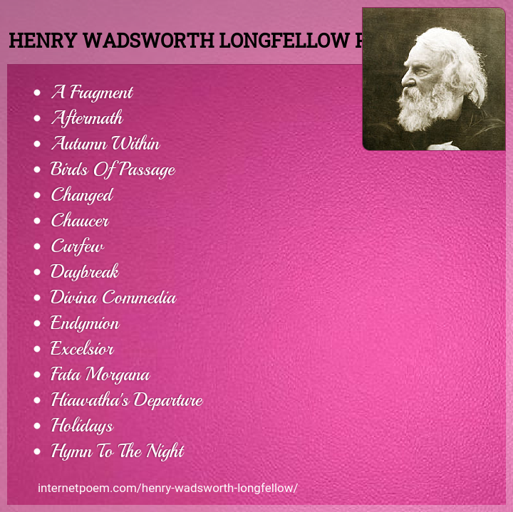 Henry Wadsworth Longfellow Poems