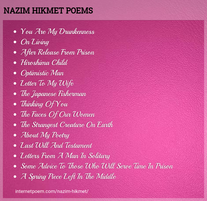 Nazim Hikmet People Poems
