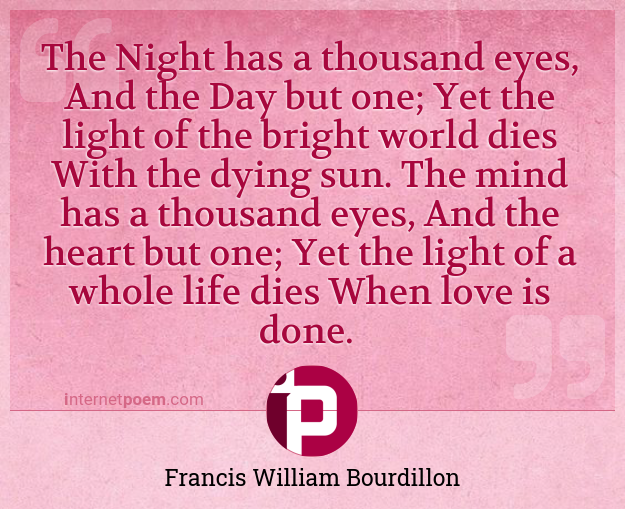 the night has a thousand eyes francis william bourdillon