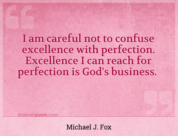 I Am Careful Not To Confuse Excellence With Perfectio 1