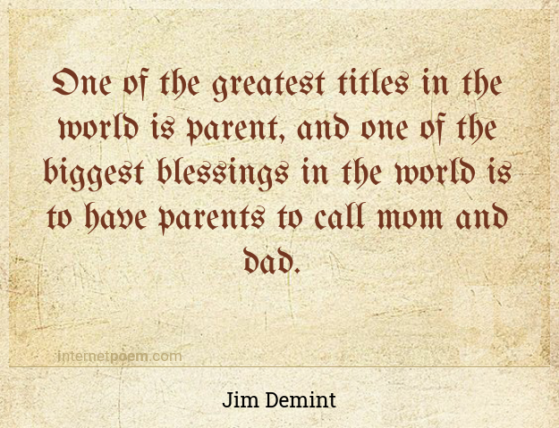 Jim DeMint - One of the greatest titles in the world is