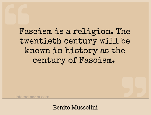Fascism Is A Religion The Twentieth Century Will Be 1