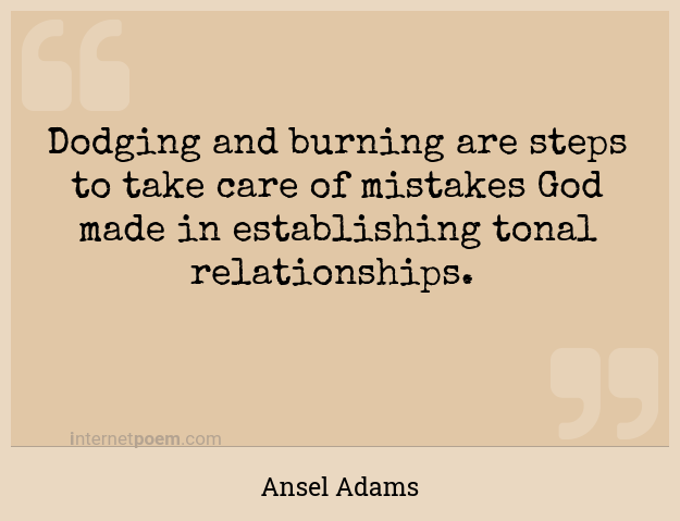 Dodging and burning are steps to take care of mistake... #1