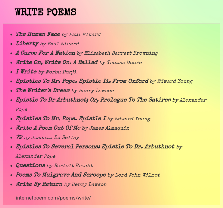 write poems online