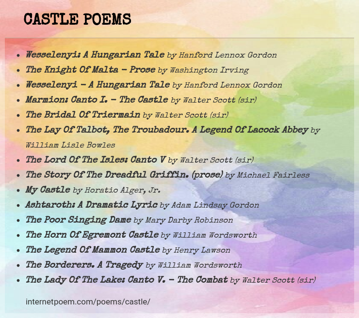 Castle Poems