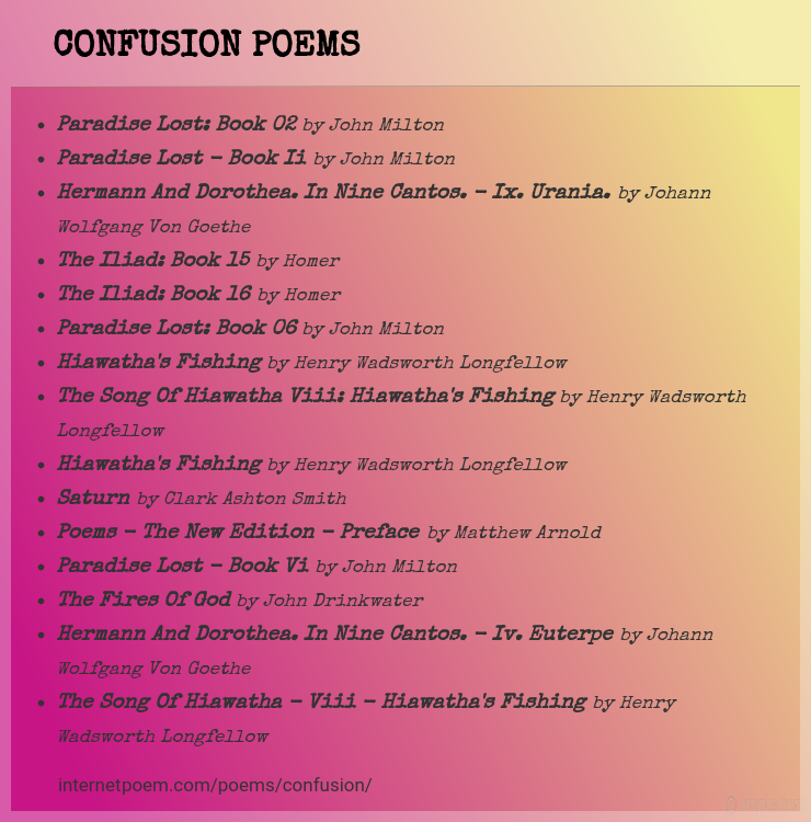 confusion-poems