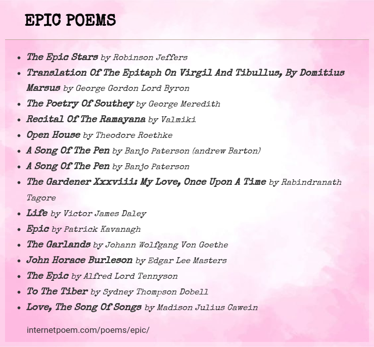 Epic Poems