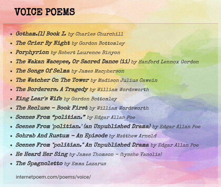 Voice Poems